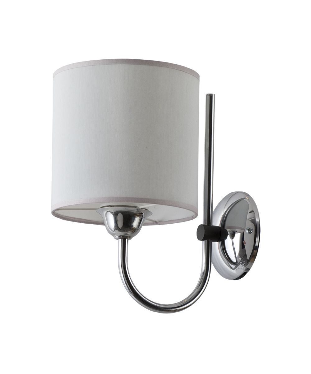 Moderne Wandleuchte REKA Grau Chrom E27 Wandlampe