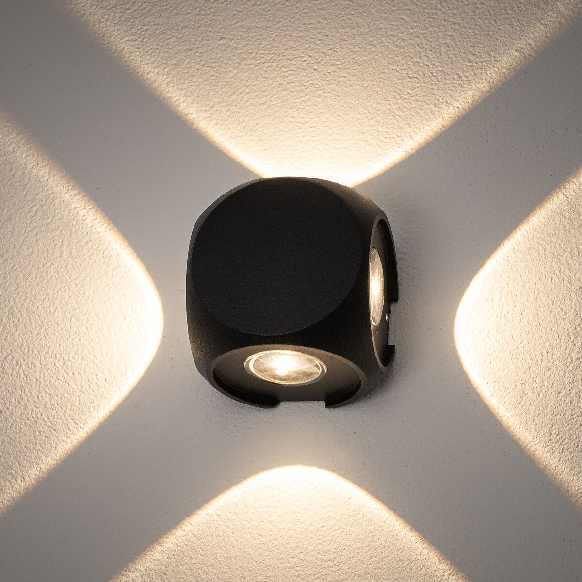 Wandleuchte, Wandlampe, LED-Spot, Schwarz, Dreibein-Beleuchtung