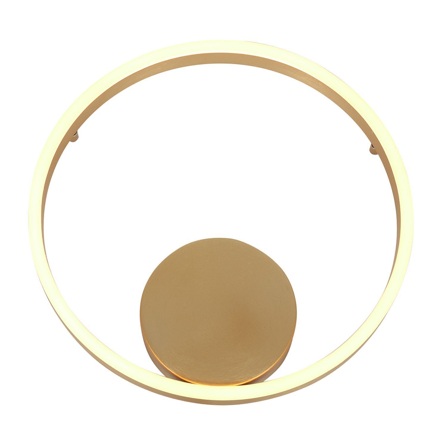 Dekorative LED Wandlampe Metall in Gold H:40 cm Ring Reifen, Elektronik, Kopfhörer