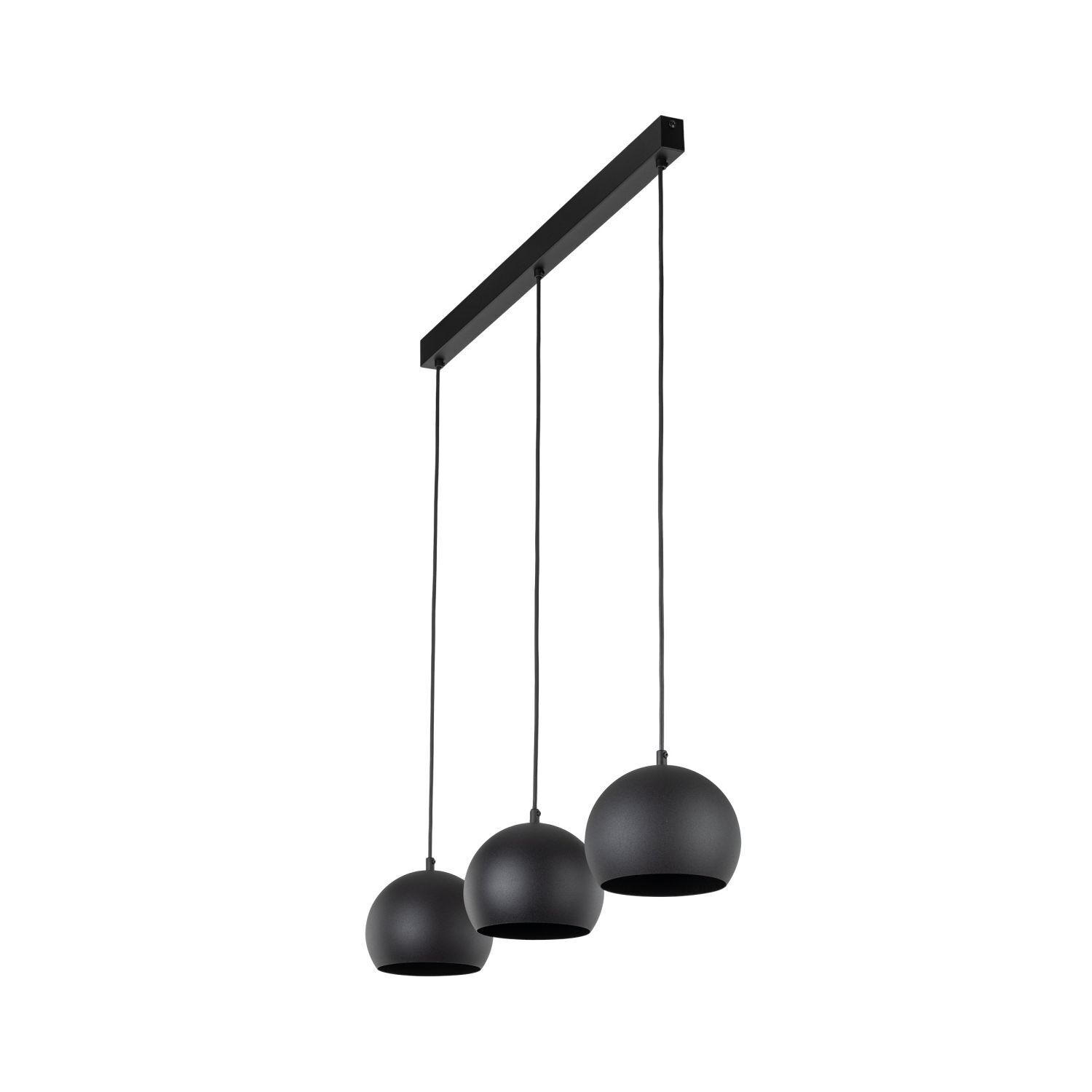 Pendelleuchte Schwarz 3-flammig E27 L: 81 cm höhenverstellbar