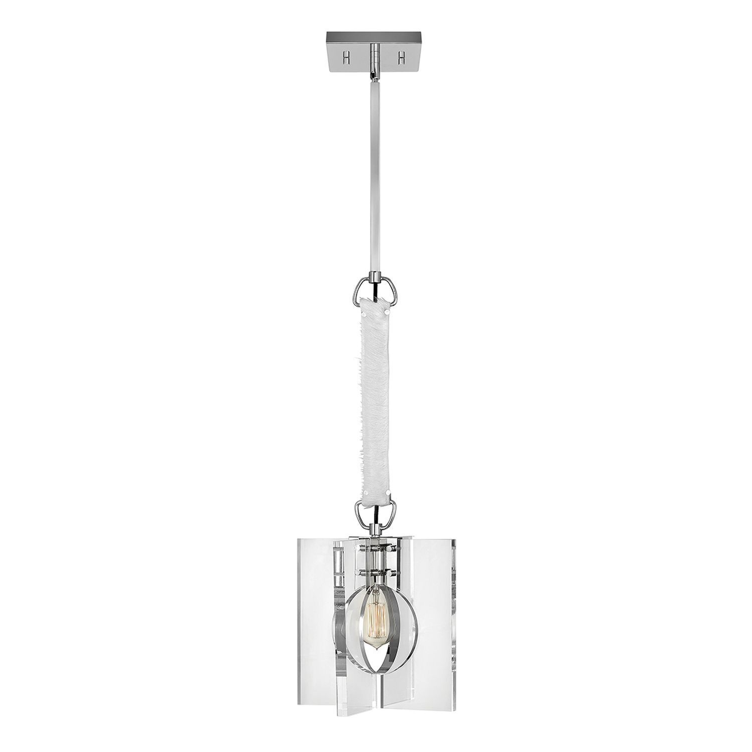 Lampe à suspendre carrée 26 cm de large H : max. 151,3 cm E27