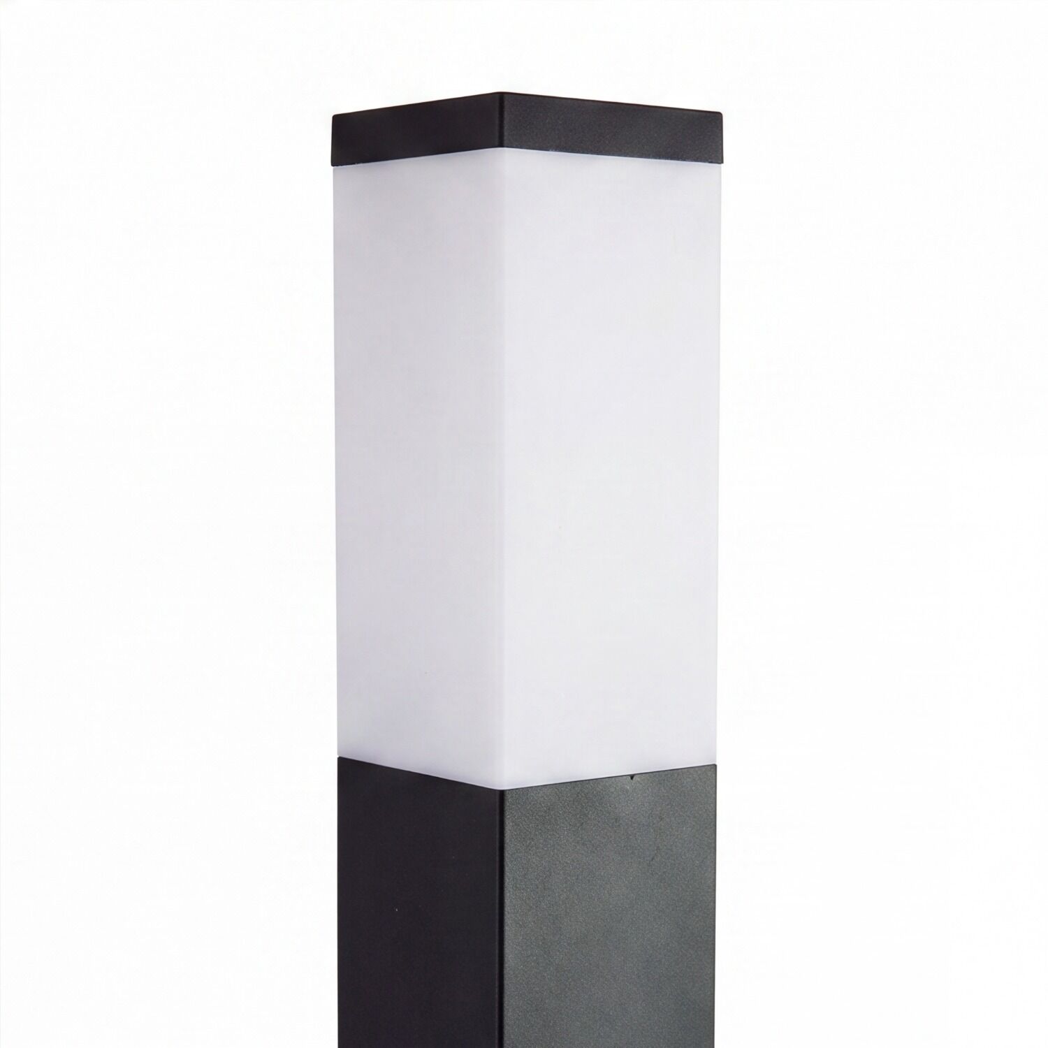 le51402-stehlampe-aussen-modern-e27-ip44-schwarz-weiss-05 lampe, Tischlampe, weißes schirmchen, schwarzer fuß, rechteckig