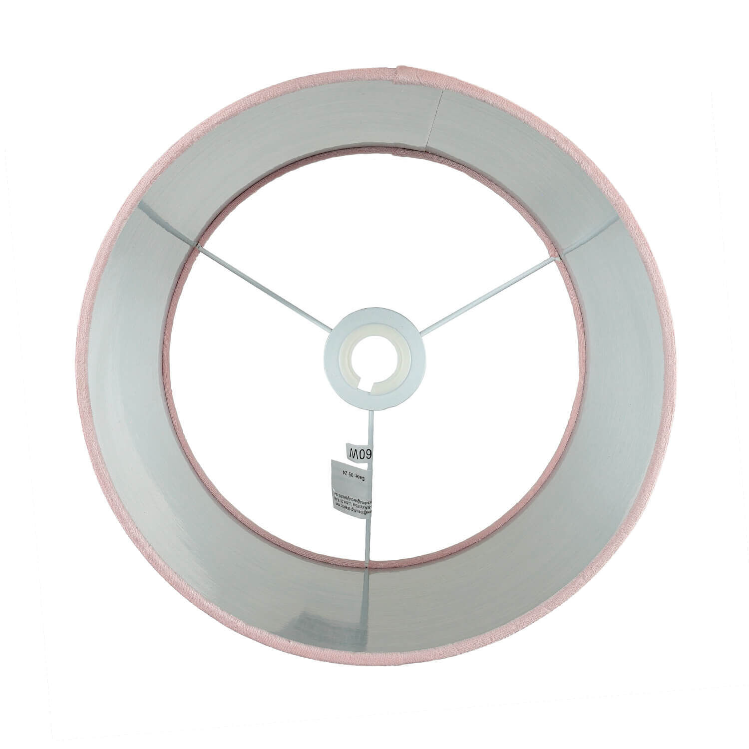 Lampenschirm Samt D: 28 cm in Pink Silber rund