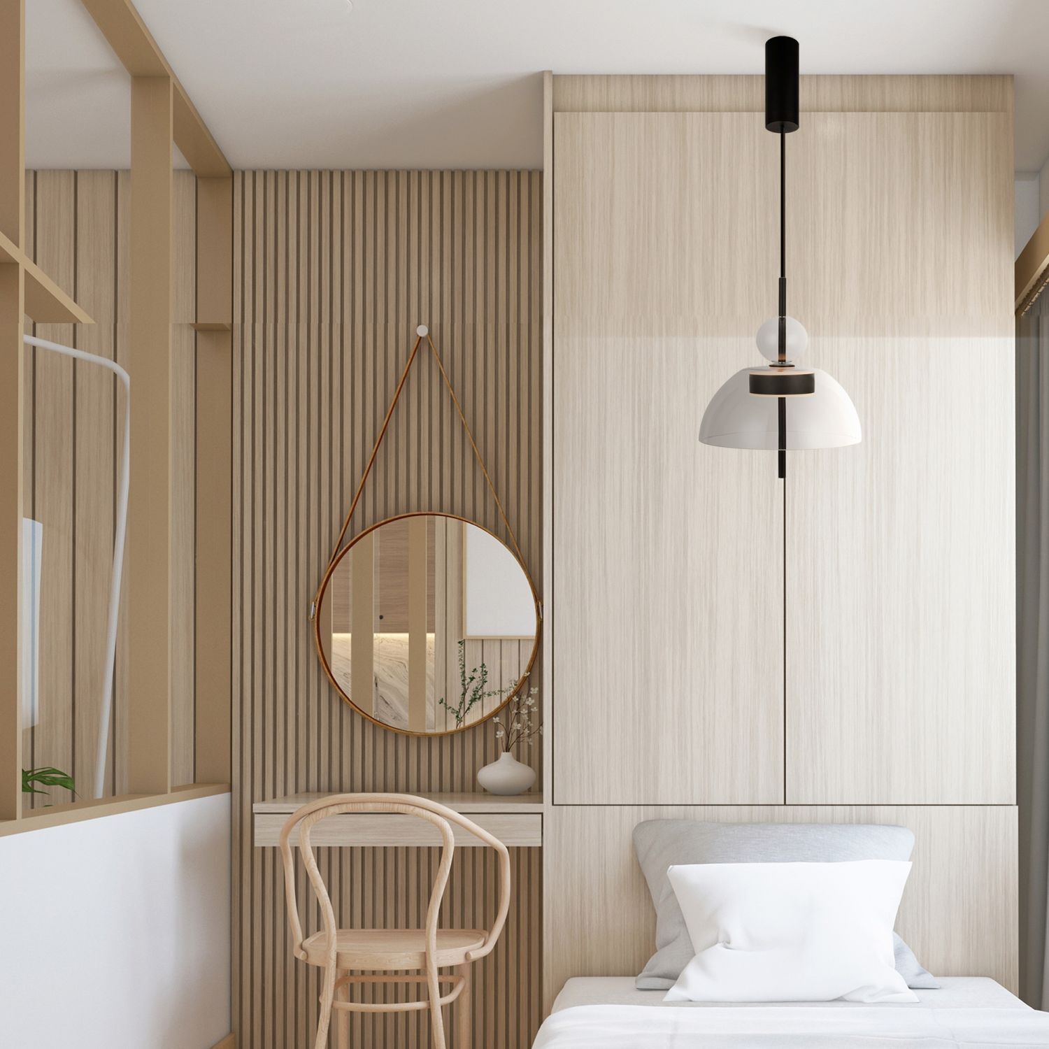 Drinnen, Innenarchitektur, Paneele aus Holz