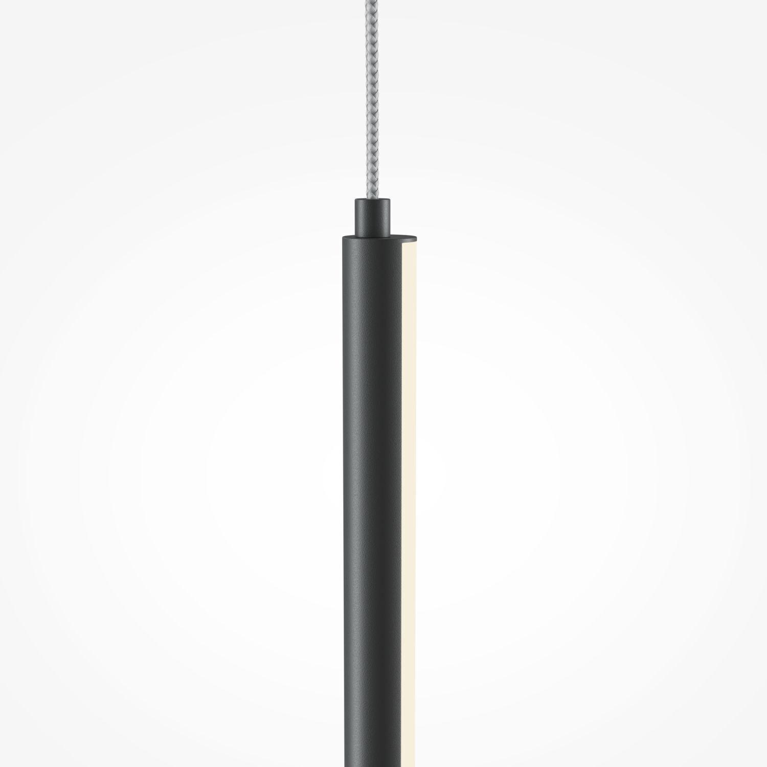 Suspension LED Aluminium rond D : 1,7 cm Noir LINA