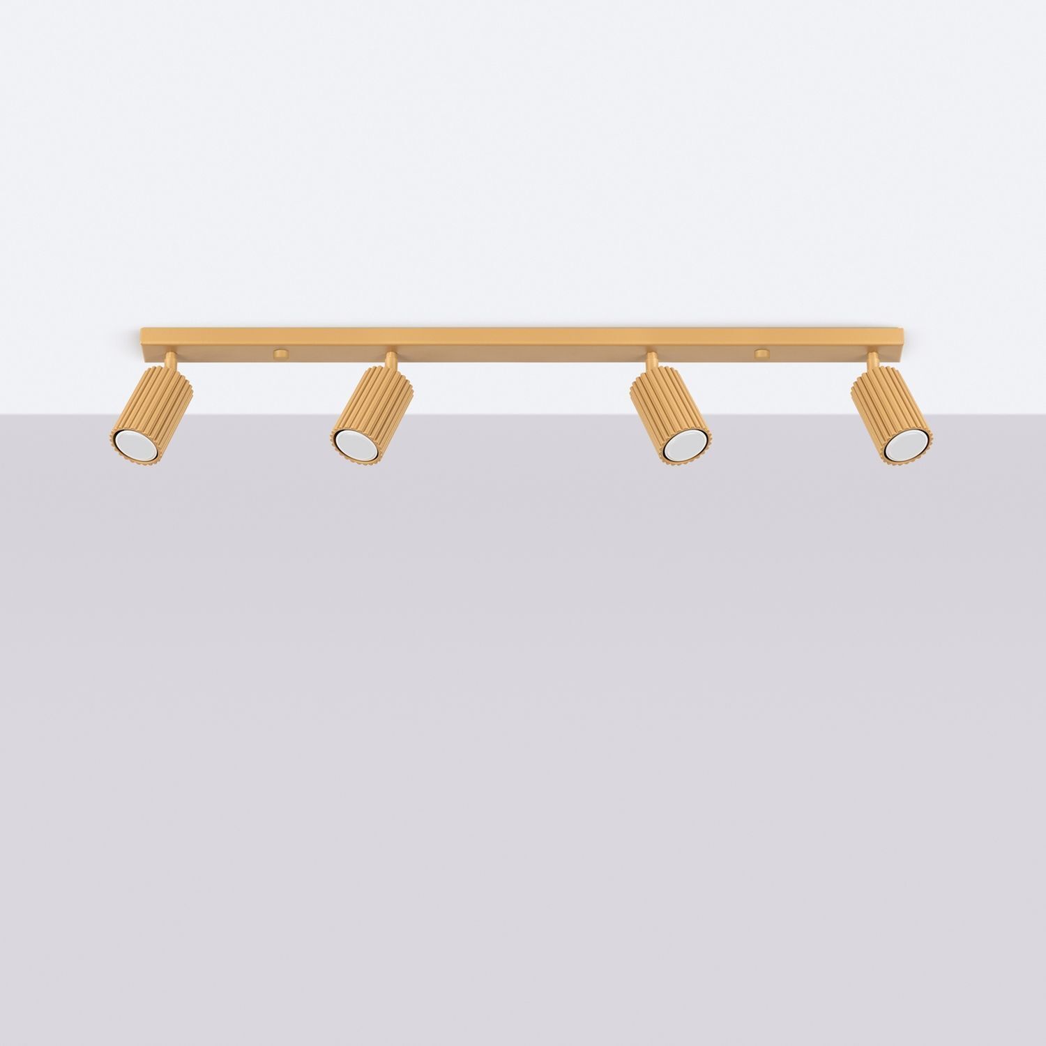 Deckenlampe 4-flammig 81 cm lang GU10 in Gold aus Aluminium