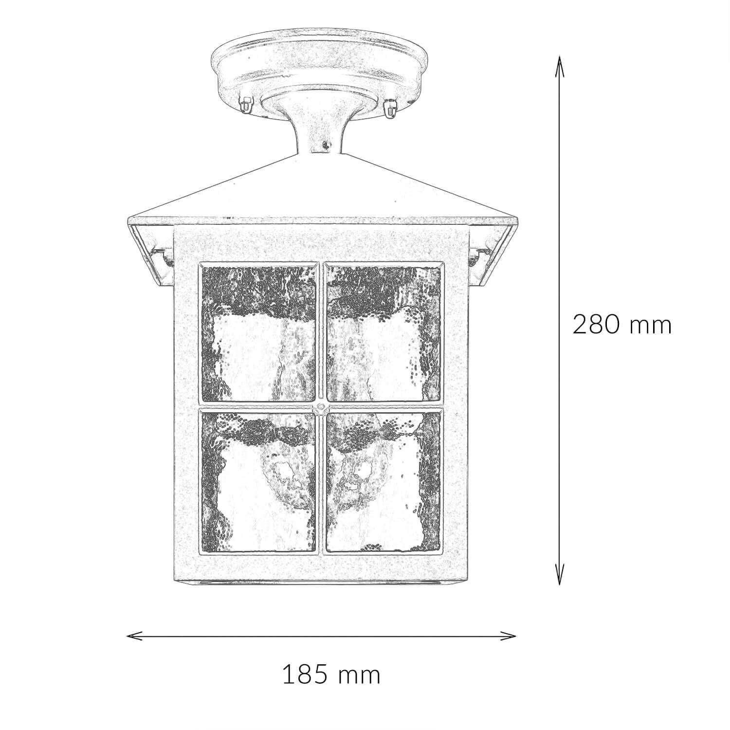 Petit plafonnier HAROLD extérieur Noir Rustique Petit plafonnier HAROLD extérieur Noir Rustique