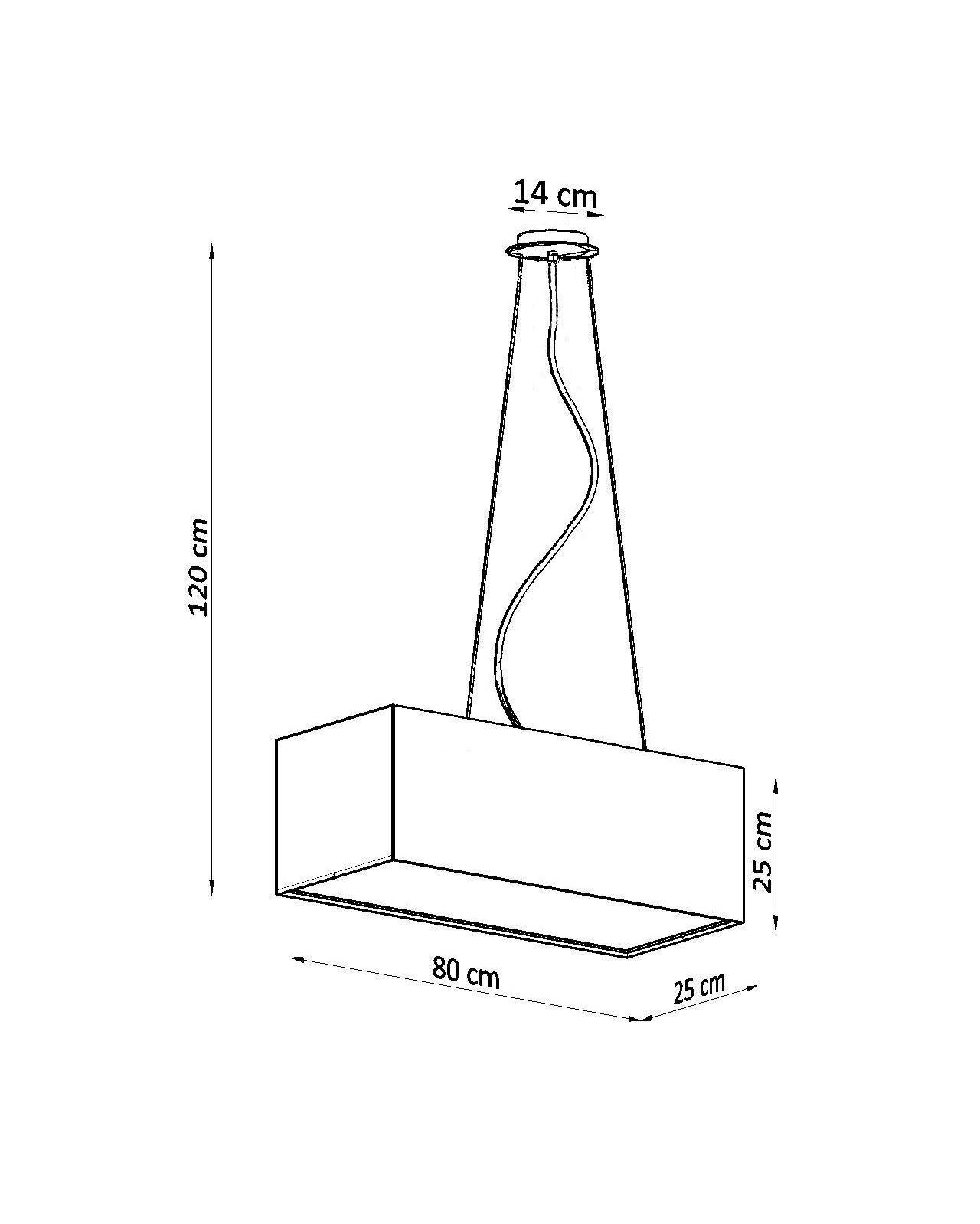 Lampe à suspendre Noir Tissu Verre carré L : 80 cm Moderne