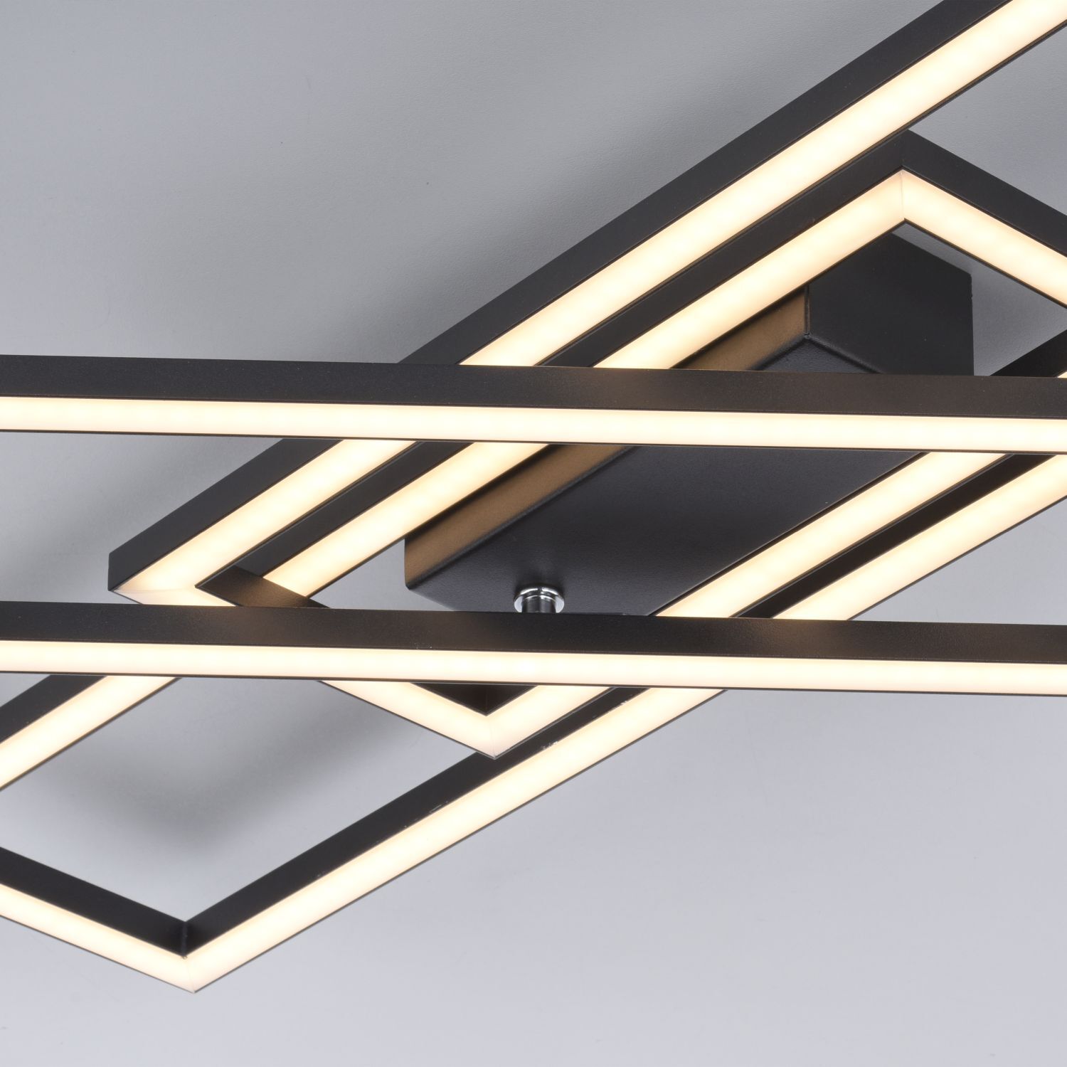 Dimmbare LED Deckenleuchte Schwarz 19 W 3000 K drehbar Deckenleuchte