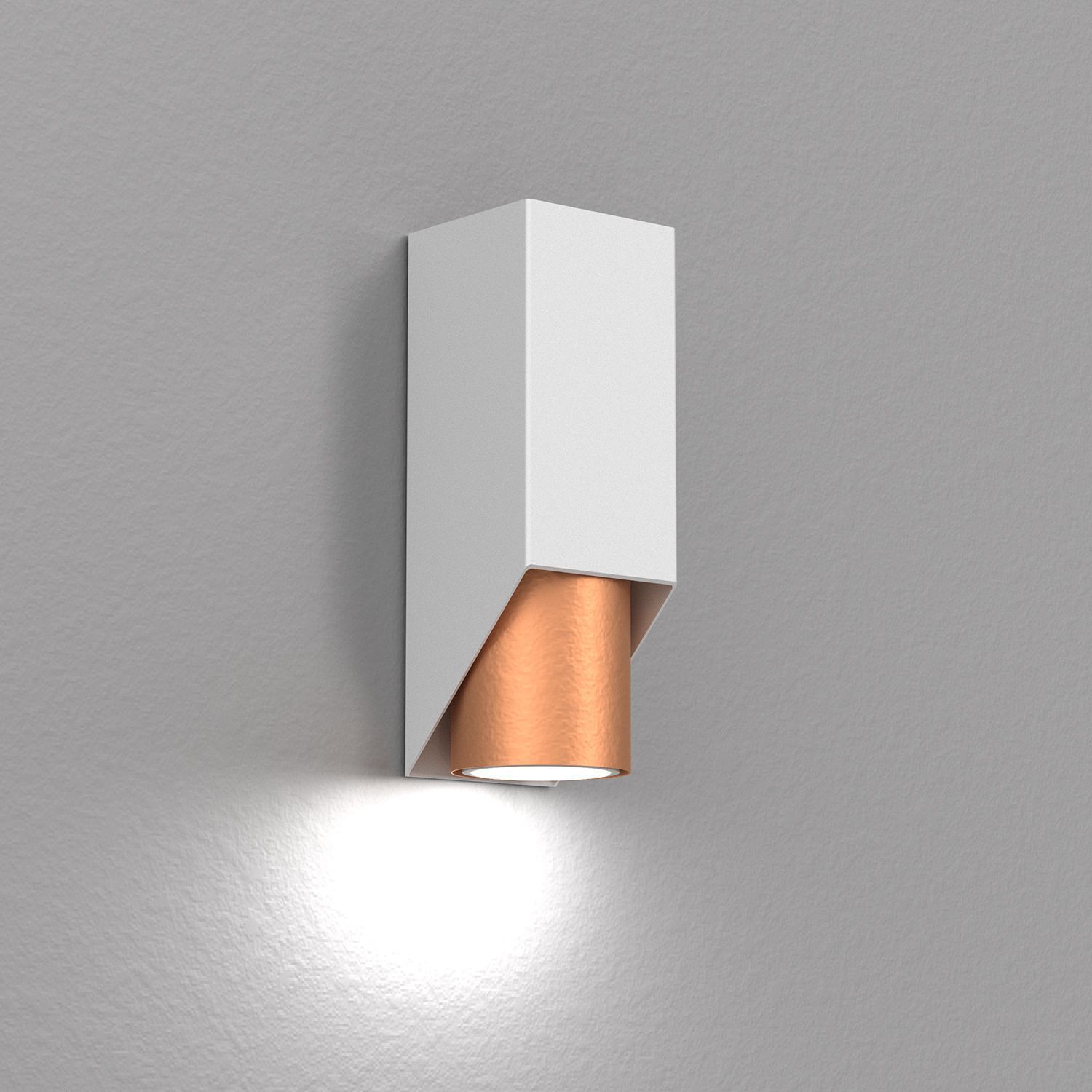 Applique Métal Blanc Cuivre L:6 cm élégamment accentué Lampe, Deckenleuchte
