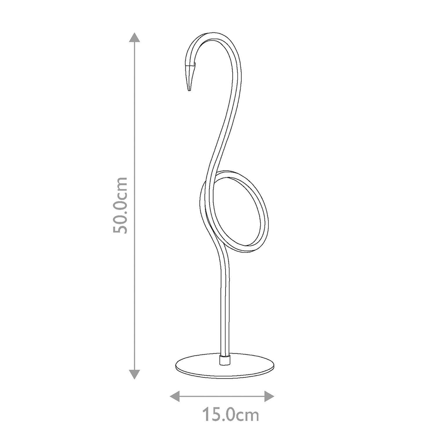 Lampe de table LED Flamingo 3000 K métal hauteur 50 cm rose Elektronik, Hardware, Rauchrohr