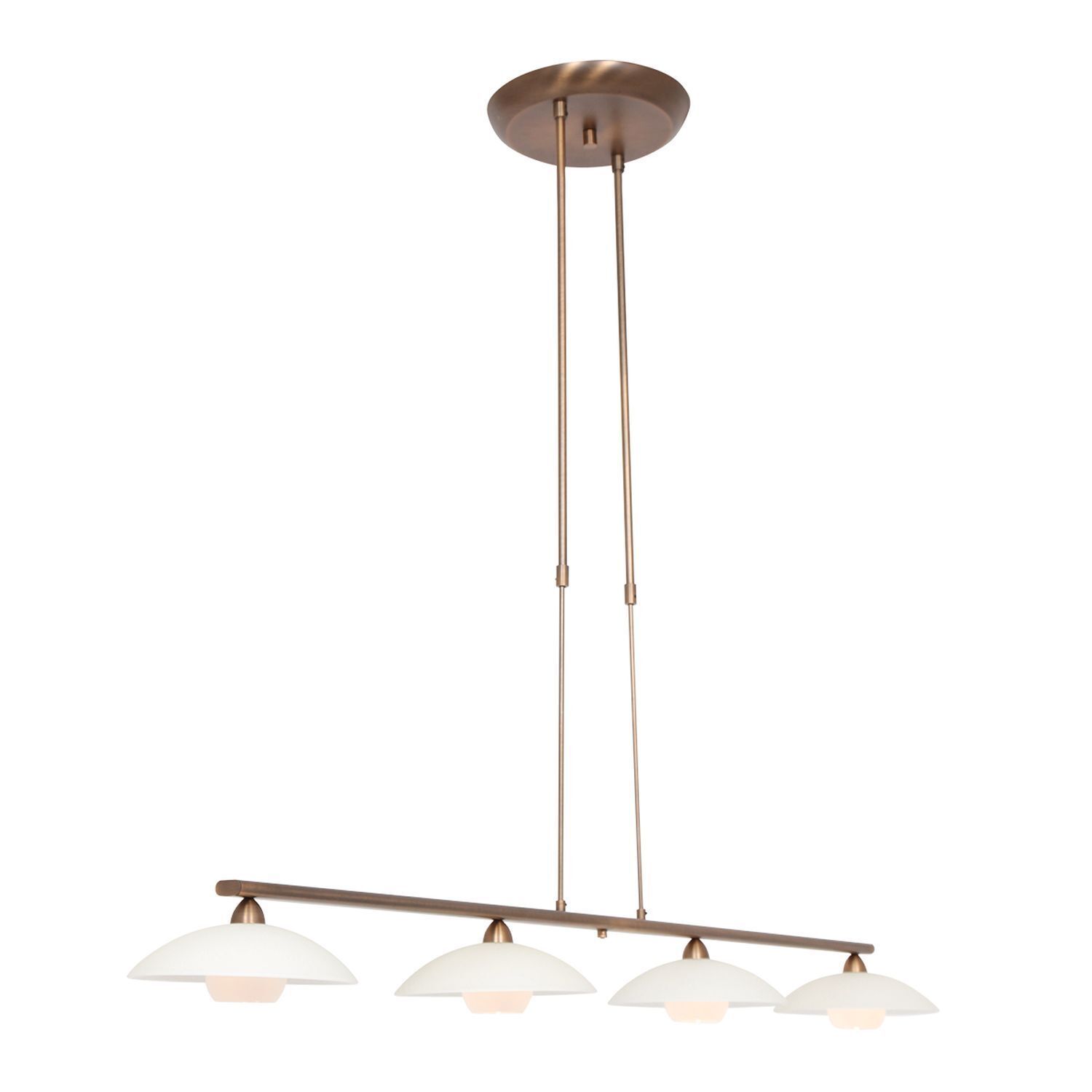 Deckenlampe Metall Glas in Bronze Creme inkl. G9 4-flmg