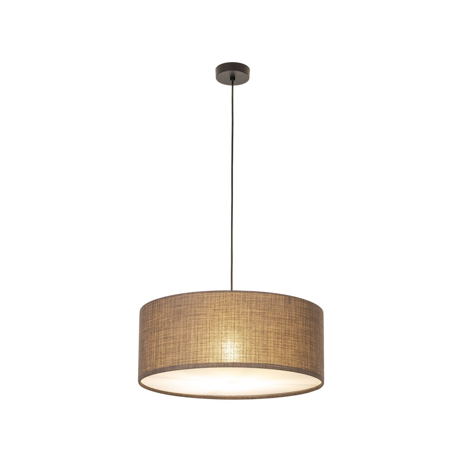Hängeleuchte rund Ø 50 cm Jute H: max. 110 cm 3x E27 Lampe, Kronleuchter