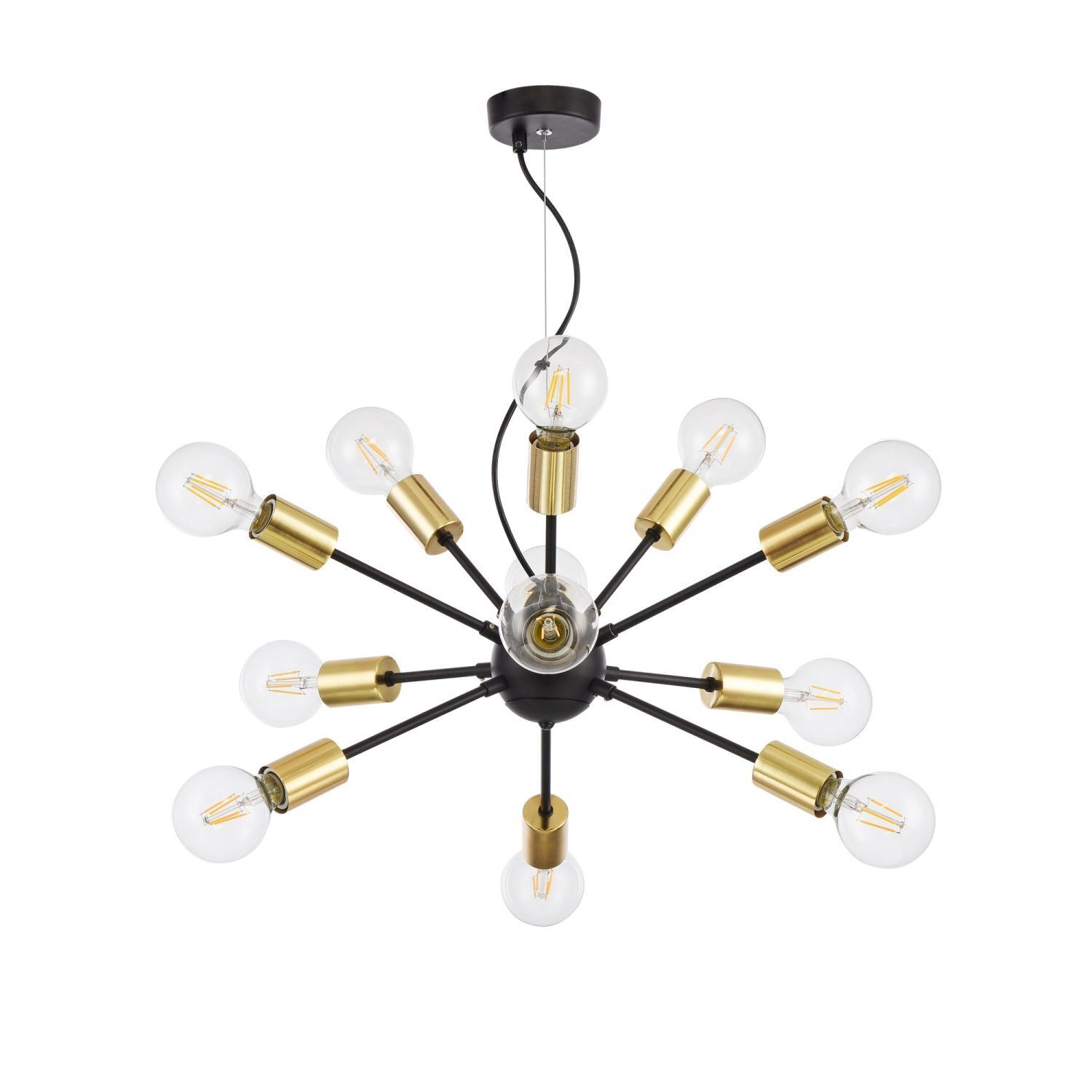 Suspension en métal L : 75 cm H : max. 156,2 cm E27 Leuchter, Lampe, Leuchte