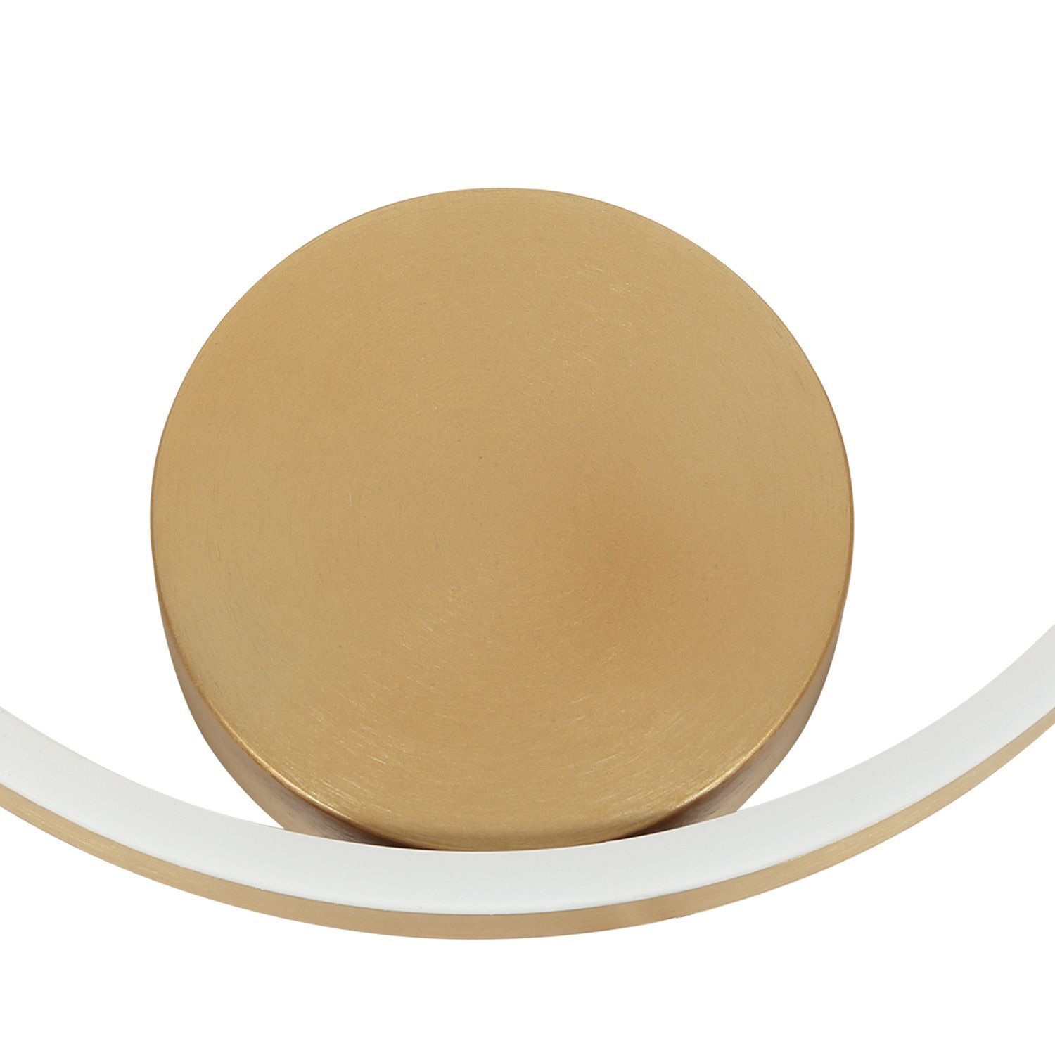 Dekorative LED Wandlampe Metall in Gold H:40 cm Ring Kopf, Person, Gesicht