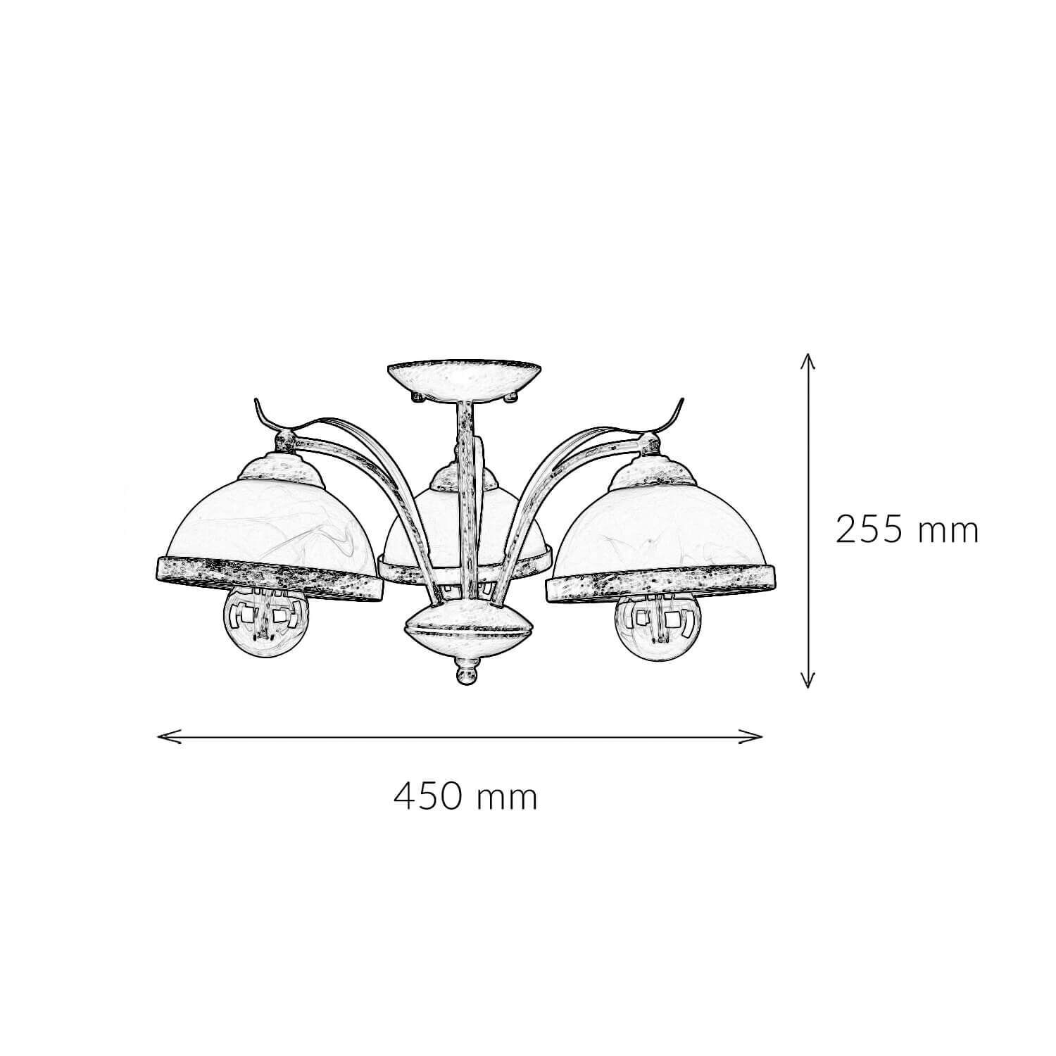 deckenleuchte, fünf-armen, globe lampen, metall, verkupferte farbe