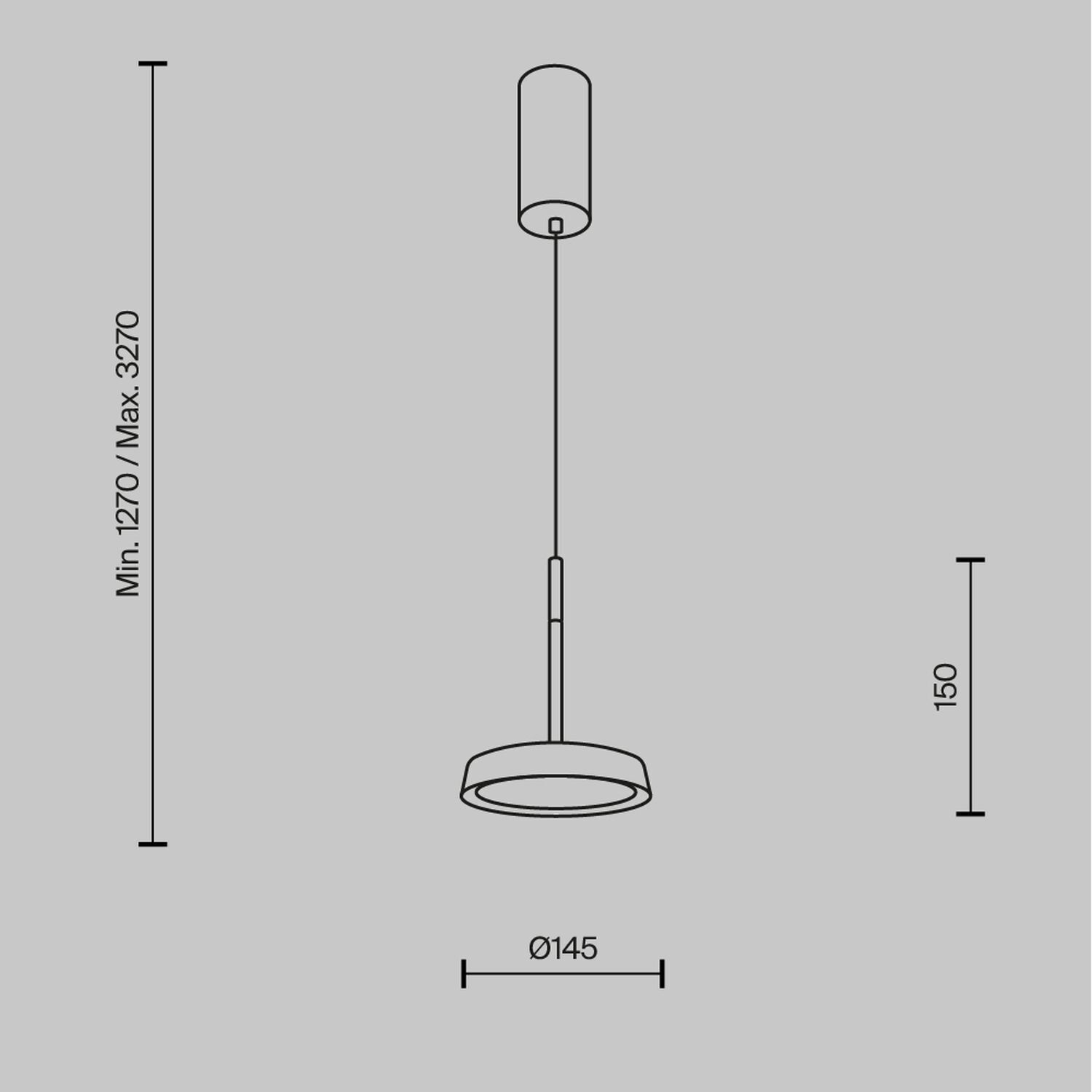 Lampe LED à suspendre aluminium 3000 K lumière blanc chaud 650 lm