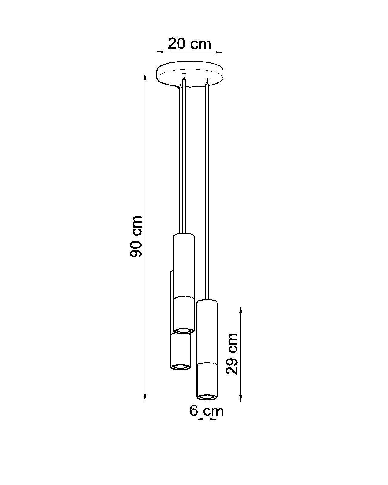Lampe à suspendre noire chrome 3 flammes orientables GU10