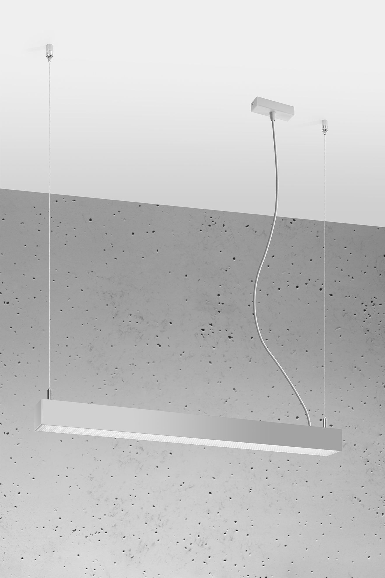 LED Hängeleuchte Grau 67 cm breit Metall 3000 K 2080 lm
