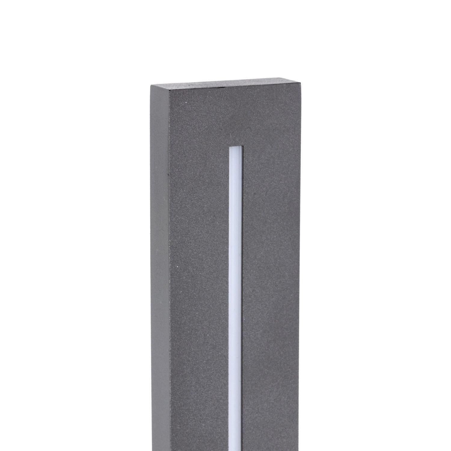 LED Außenlampe Wand Metall Grau IP65 H:121 cm indirekt