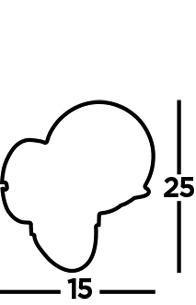 Wandleuchte in Messing Antik Weiß E14 Glas Metall XATIVA Diagramm, Handlung, Silhouette