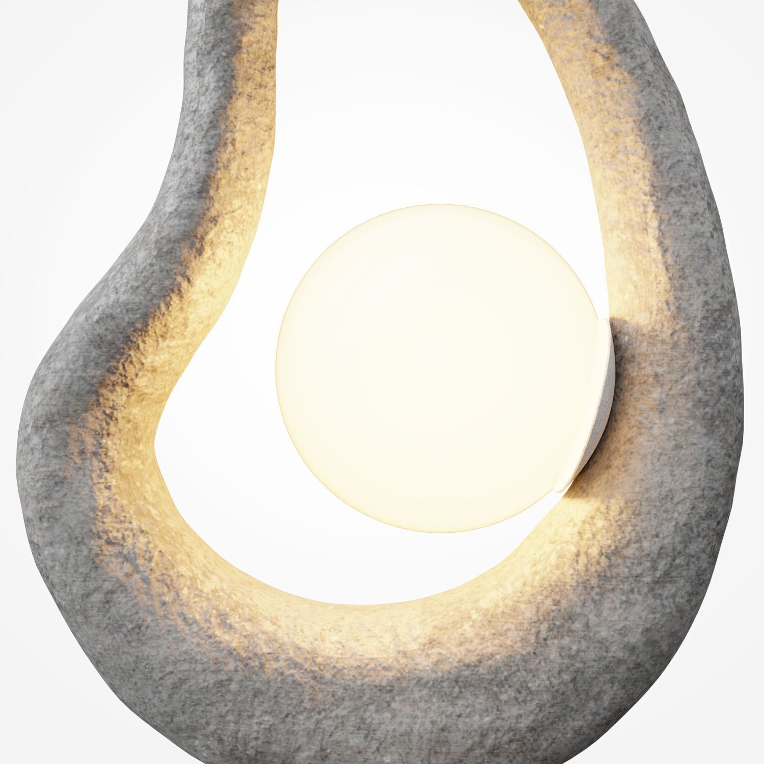 lampe, hängelampe, leuchte, kugel, stein optik