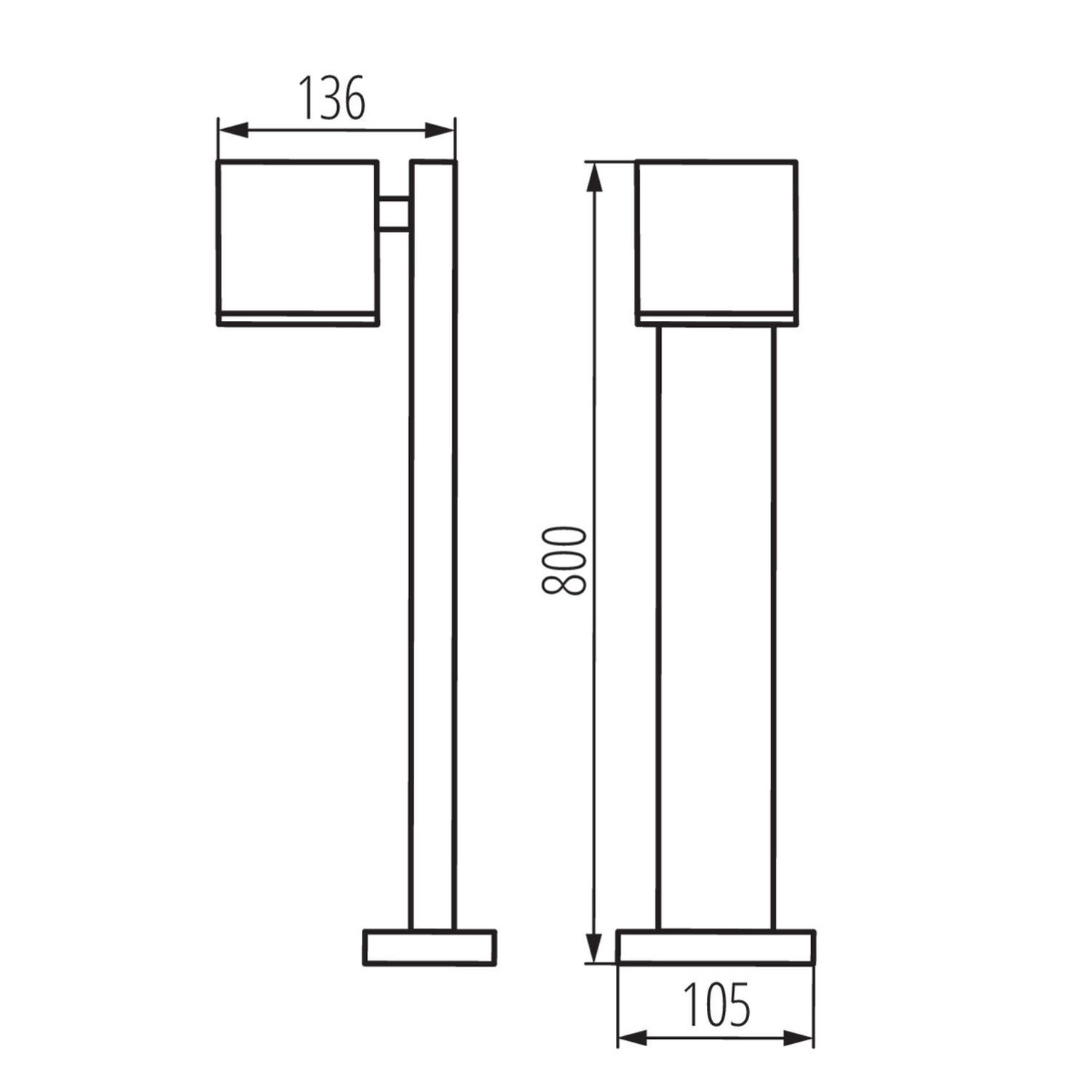 Wegeleuchte außen Anthrazit 80 cm IP44 Modern ERINN