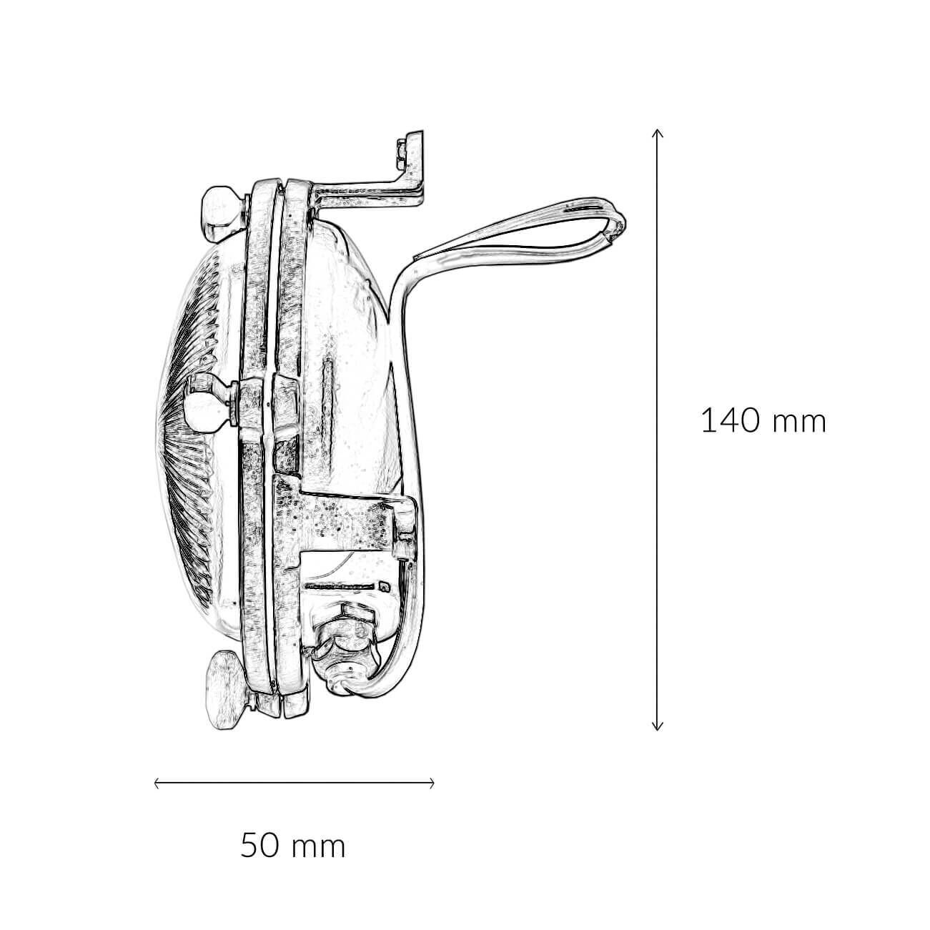 Außenleuchte Bullauge G9 Ø 14 cm Messing Glas