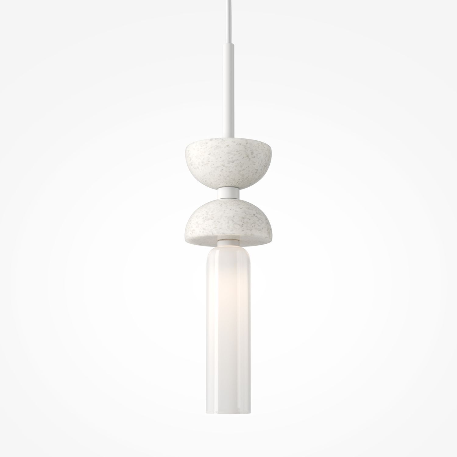 Hängelampe Metall Glas G9 D: 10 cm rund Modern MARIA