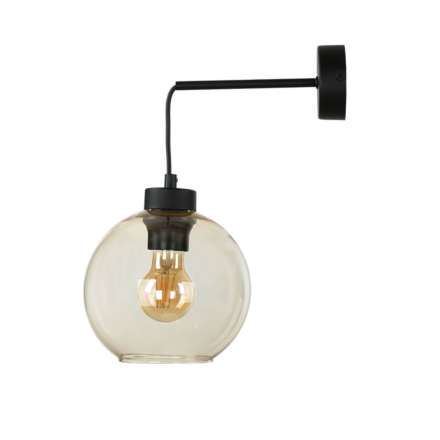 Wandleuchte KALETE Bernsteinfarben Flur Lampe E27