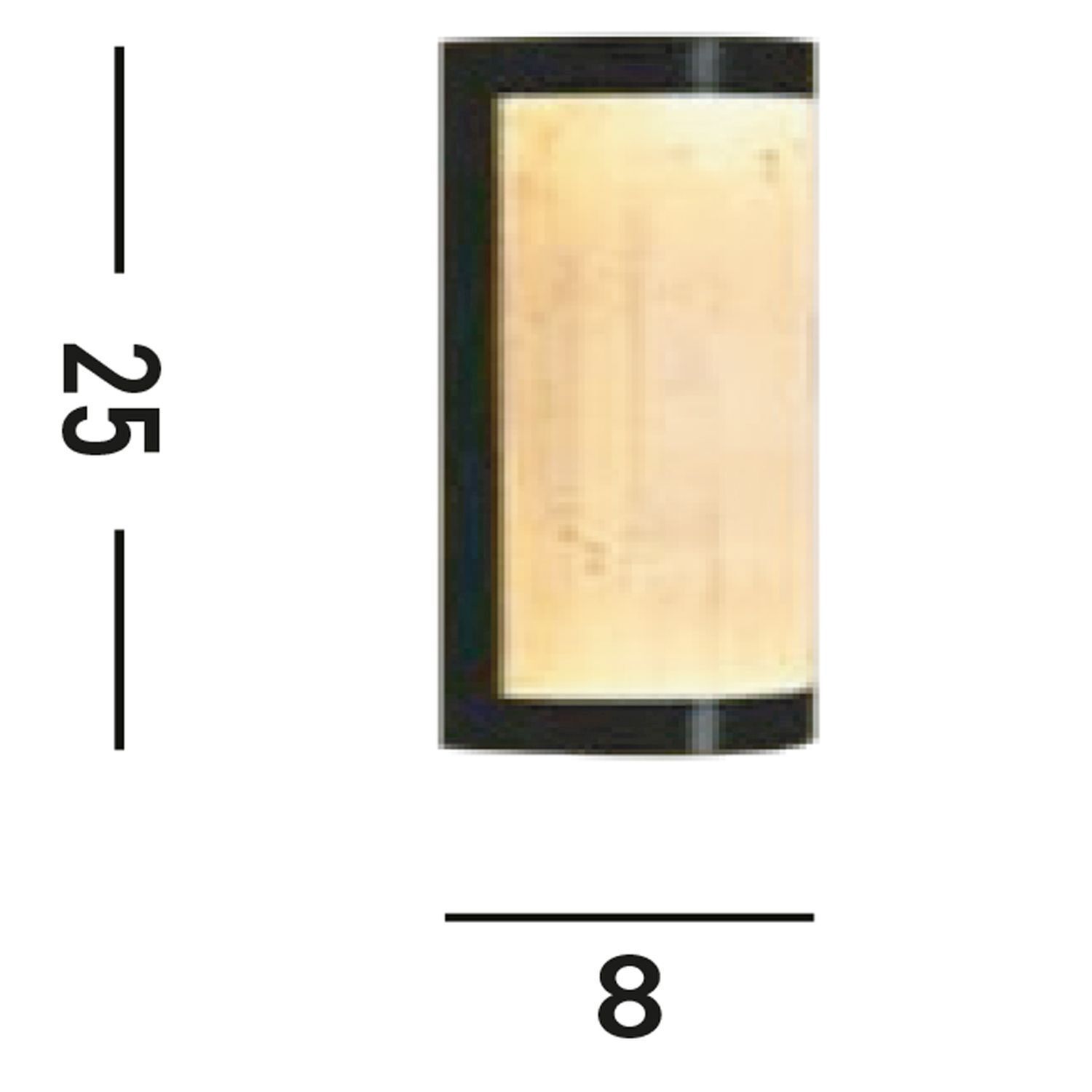 Applique LED Résine Métal Noir Marbre IP44 H:25 cm Lampe