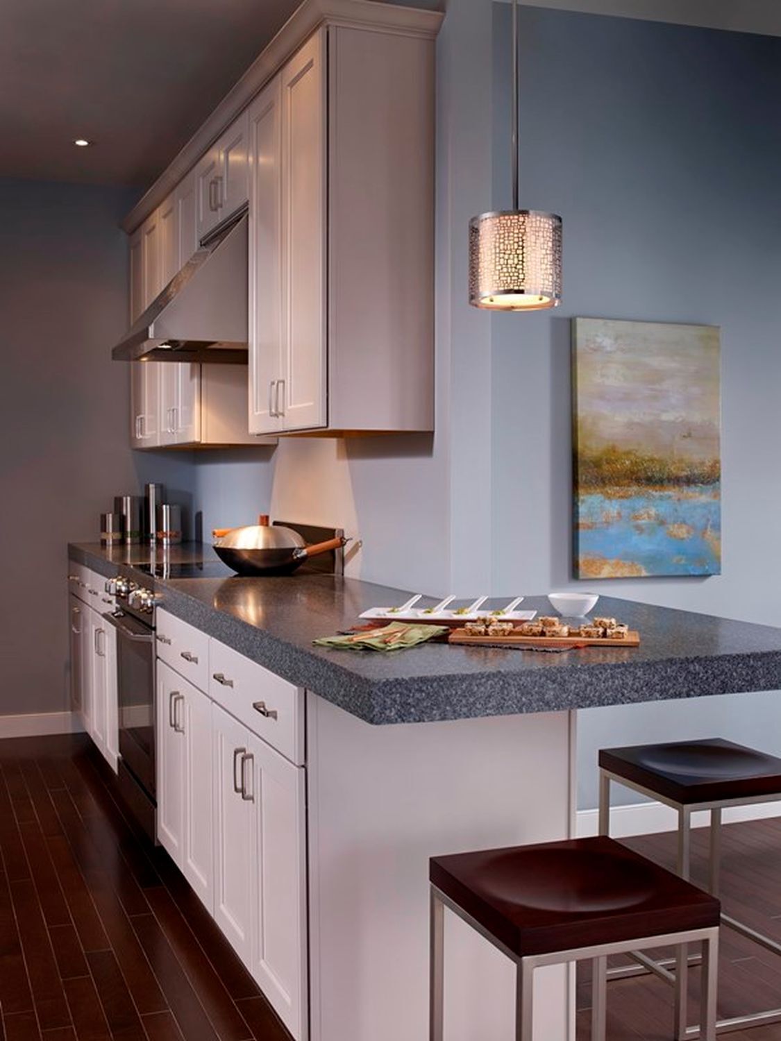 Drinnen, Küche, Innenarchitektur, Kücheninsel