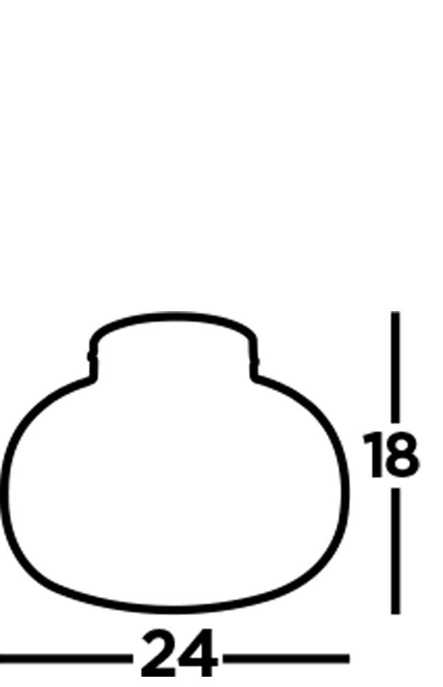 Deckenlampe rund Ø 24 cm Schwarz Weiß Glas Metall E27