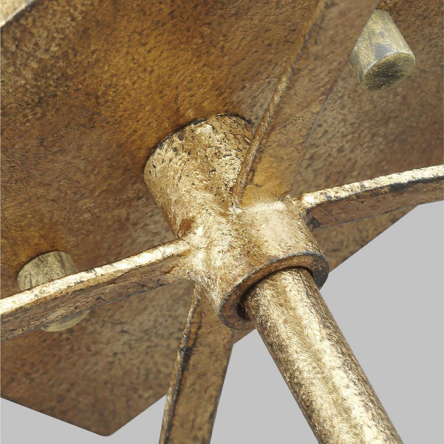 Lampe de plafonnier en métal E14 36,5 cm de large en or antique Bronze