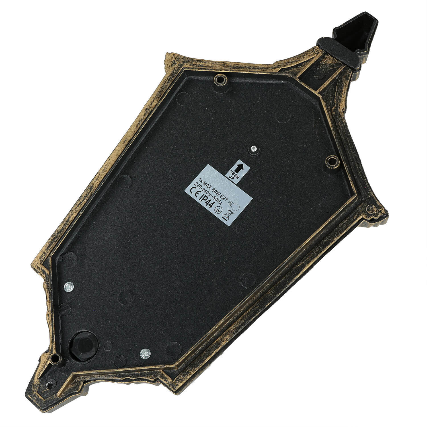 Applique extérieure Lanterne Noir doré Aluminium