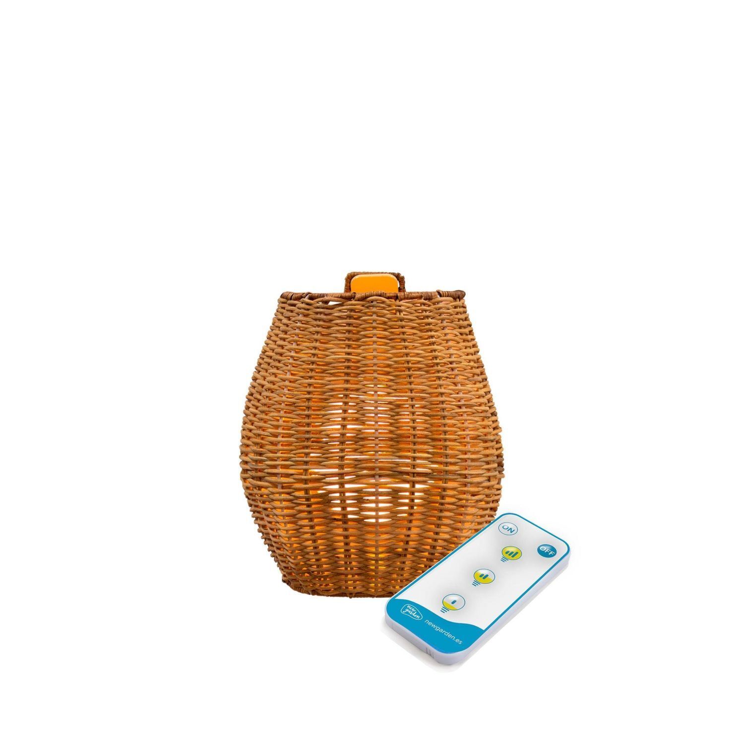 Lampe d'extérieur LED Accu Rattan H : 24,5 cm sans fil à intensité variable