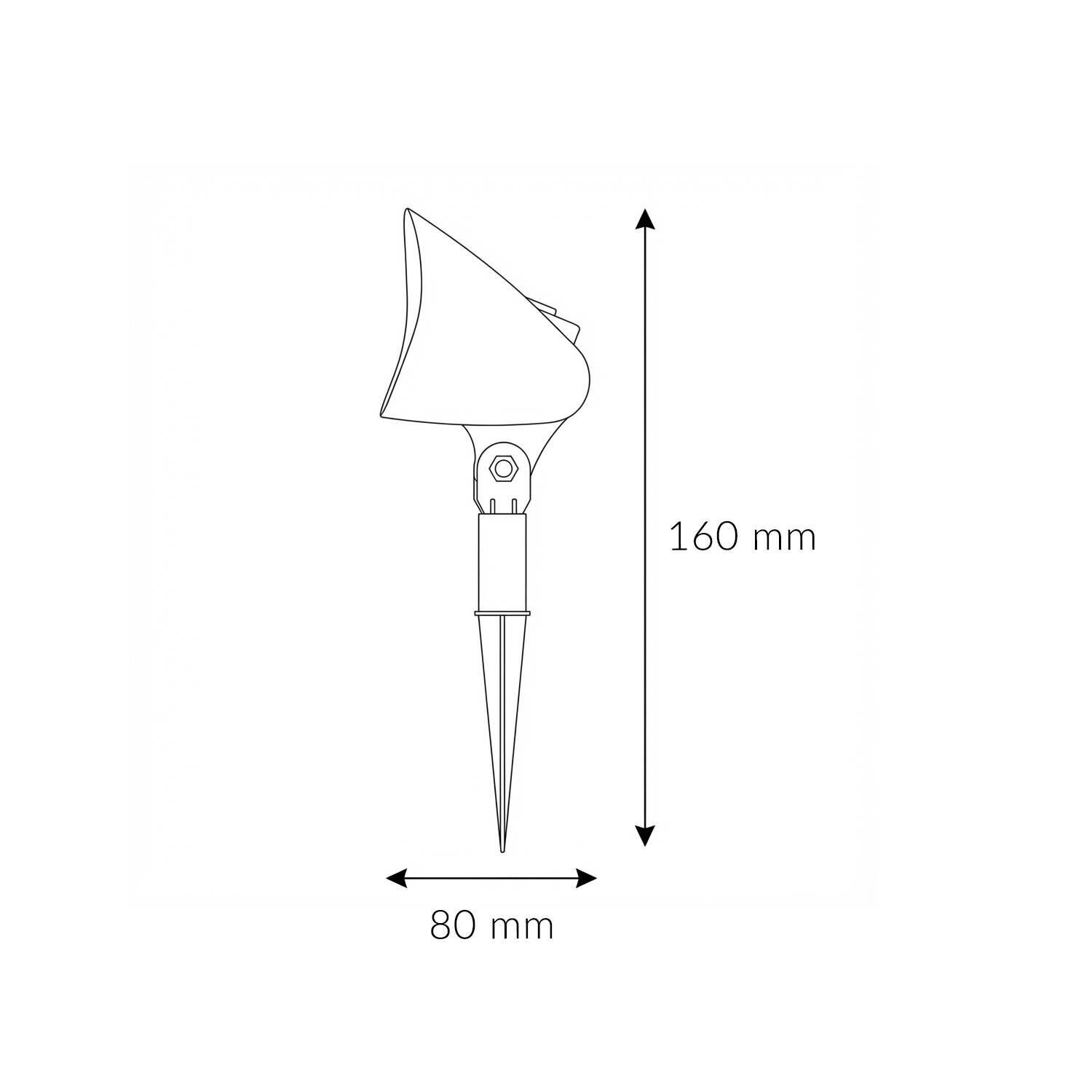 LED Gartenleuchte Erdspieß 4er Set Scheinwerfer-Nagel, Bodenspot, Gartenbeleuchtung, LED-Scheinwerfer, Spitzeinbau