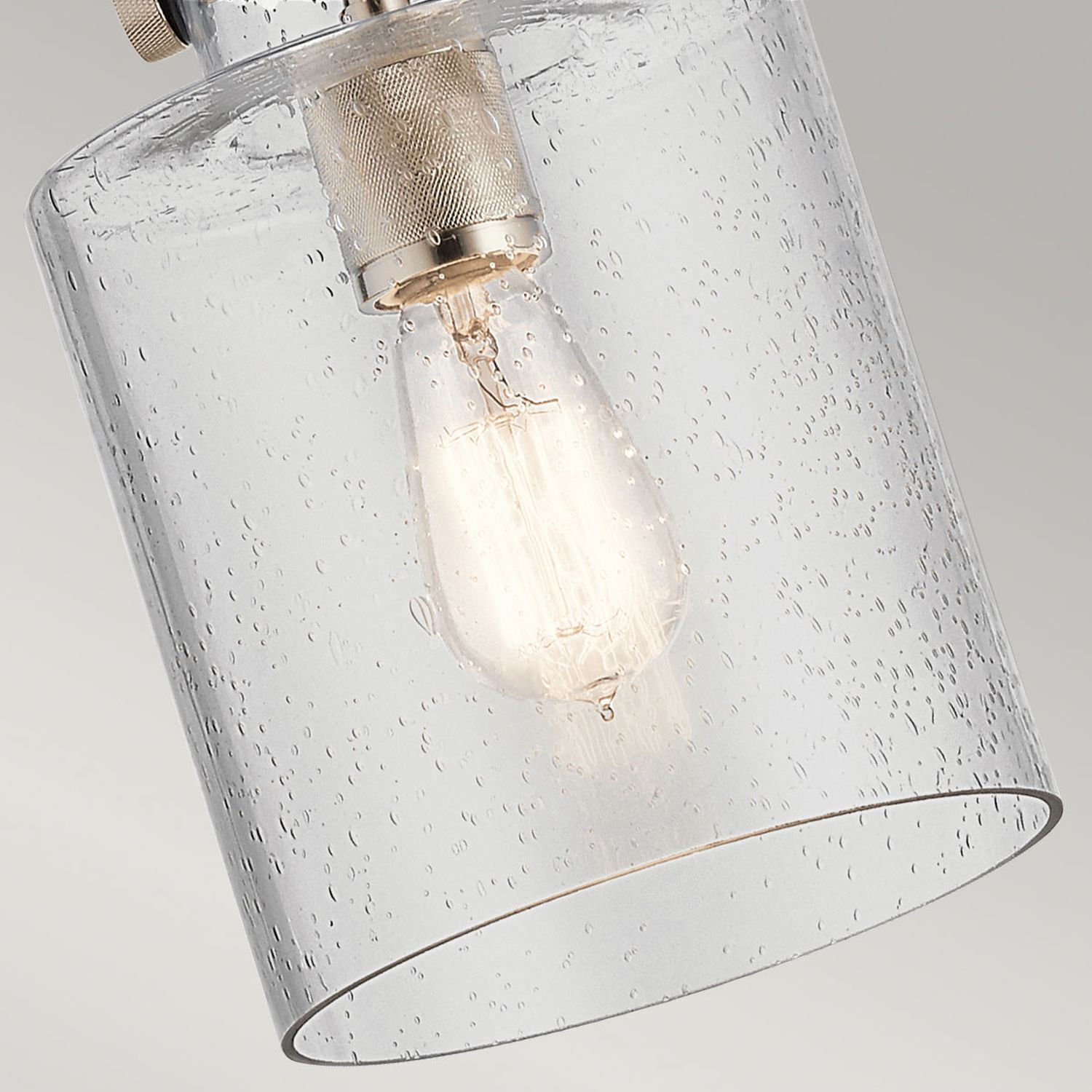Hängelampe E27 Metall Glas 18 cm breit H: max. 141,6 cm Hängelampe, Glühbirne, Transparente Abdeckung, Schirmanung, Beleuchtung