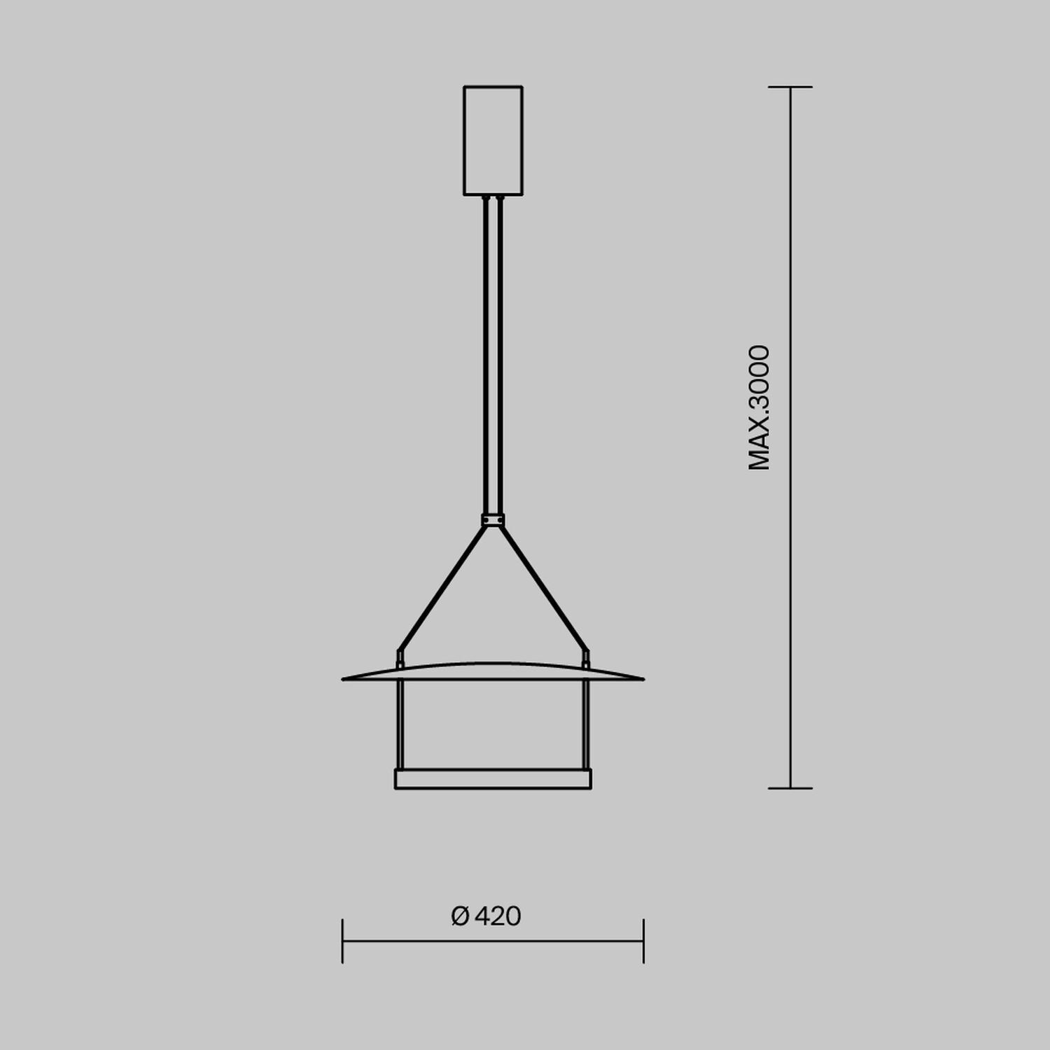 Hängeleuchte LED Aluminium Metall D: 42 cm Schwarz Weiß