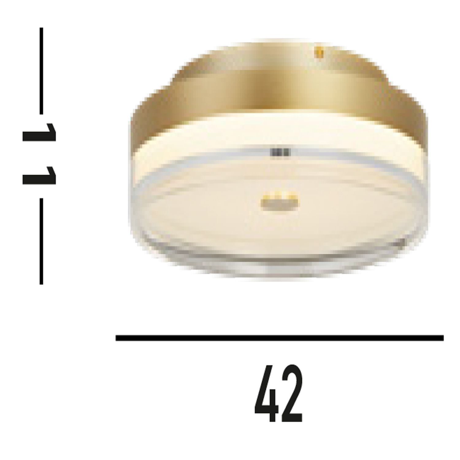 Runde LED Deckenleuchte Metall in Gold Ø40 cm 1850 lm ring, gold, Band, Herren, Accessoire