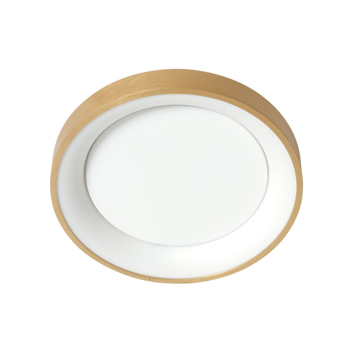 LED Deckenlampe in Gold Weiß Ø28 cm 2700 K wohnlich