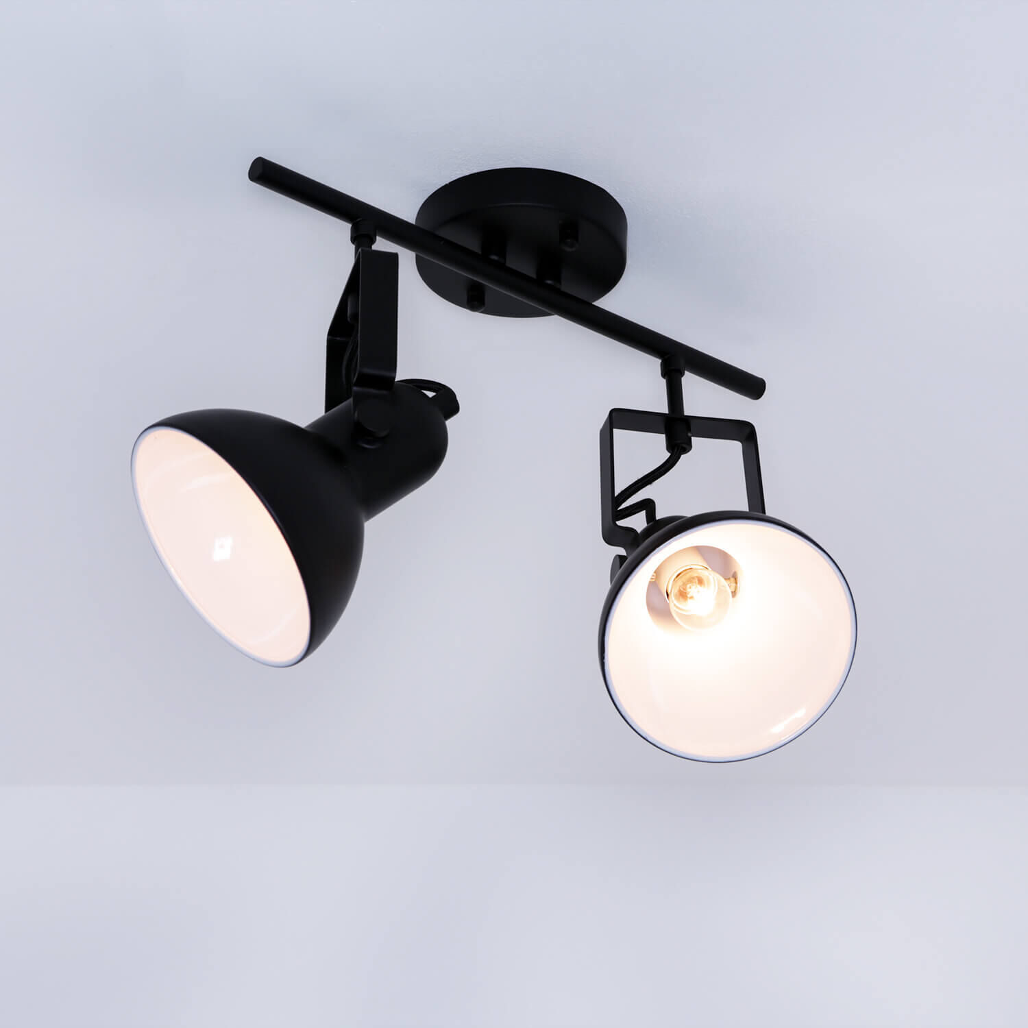 Spot Leuchte Schwarz Metall lang Retro praktisch Beleuchtung, Leuchte, Lampe, Deckenleuchte