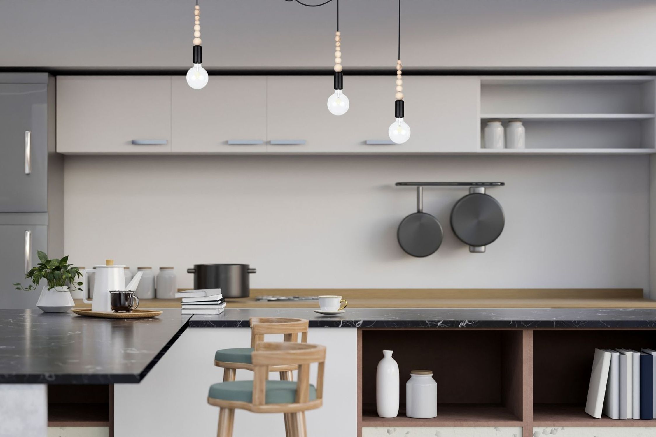 XXL Hängelampe Spider verstellbar L:400 cm E27 Schwarz kitchen, Küche, Kücheninsel, Hängelampen, Stuhl