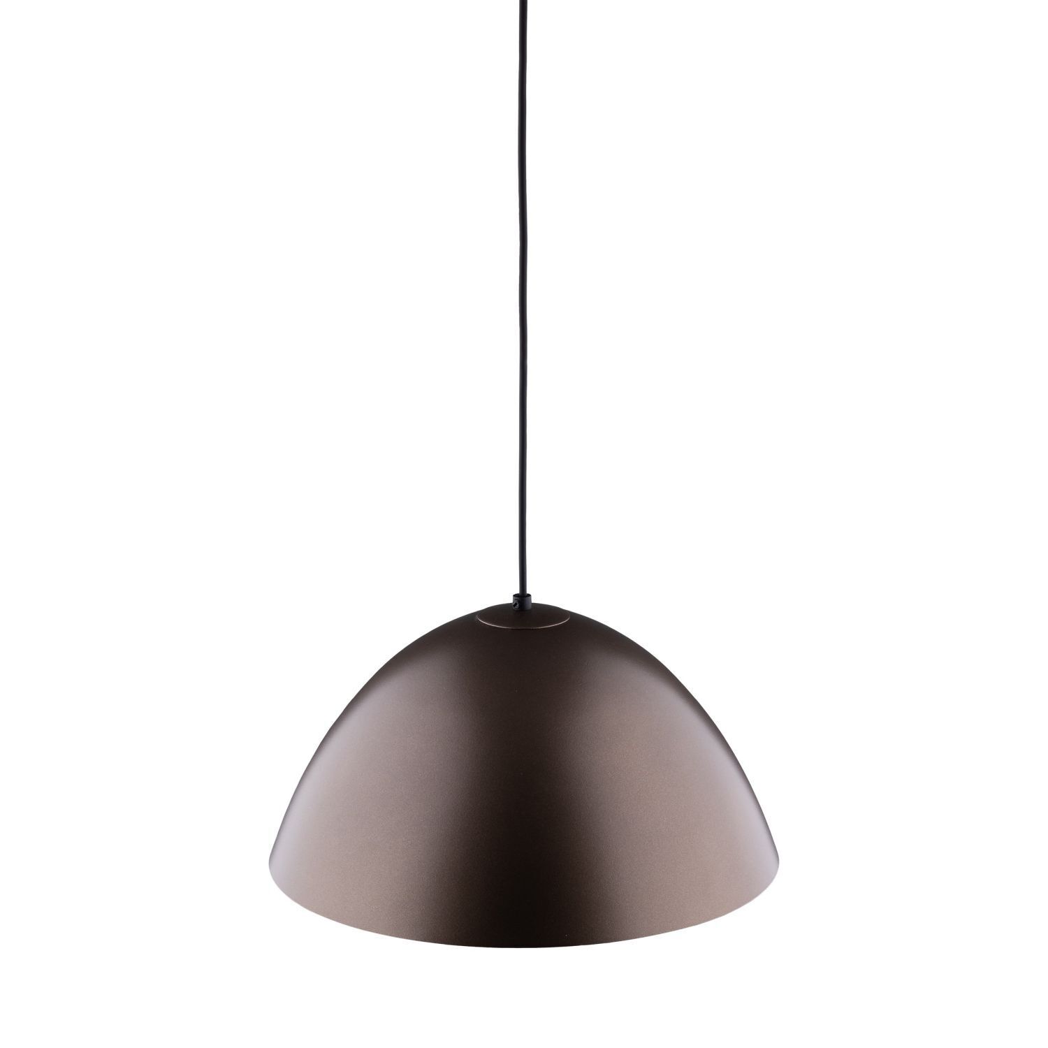 Pendelleuchte Metall Braun Ø 34 cm rund H: max. 165 cm E27 Lampe, Lampenschirm, Kronleuchter