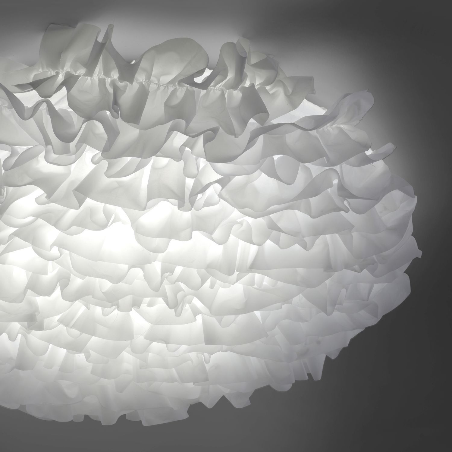 LED Deckenleuchte Stoff Weiß rund Ø75 cm 2700-5000 K Lampe, Blume, Pflanze, Rose