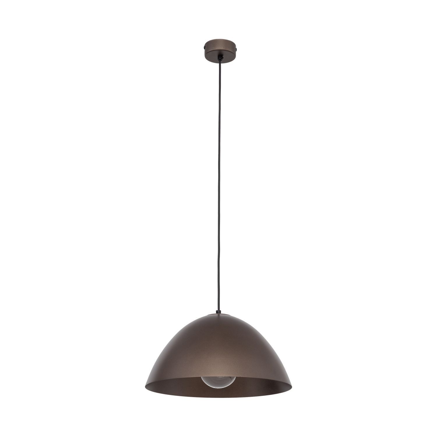 Pendelleuchte Metall Braun Ø 34 cm rund H: max. 165 cm E27 Lampe, Deckenleuchte, Kronleuchter