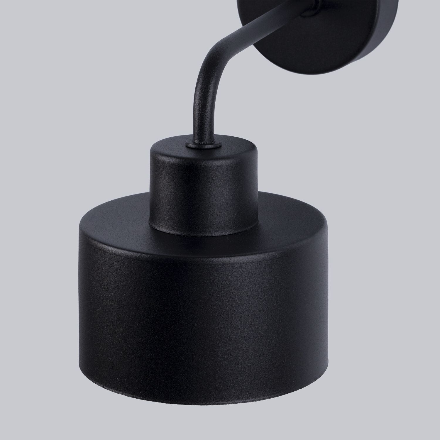 Wandlampe Retro Metall Schwarz für E27 innen TISA
