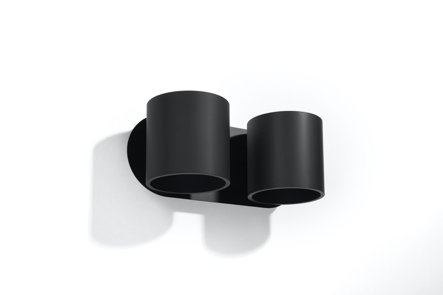 Metall Wandleuchte Schwarz B:26cm H:12cm Modern 2x G9