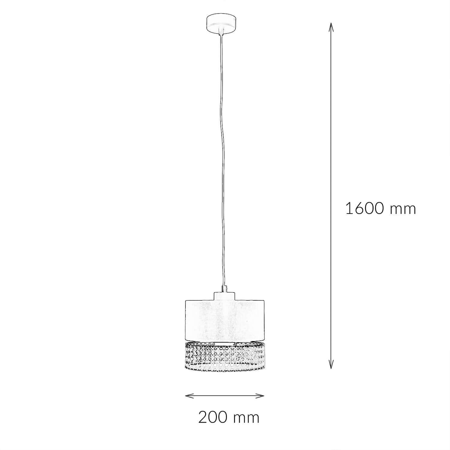 Lampe à suspendre Moderne Noir Marron E27 Abat-jour en tissu