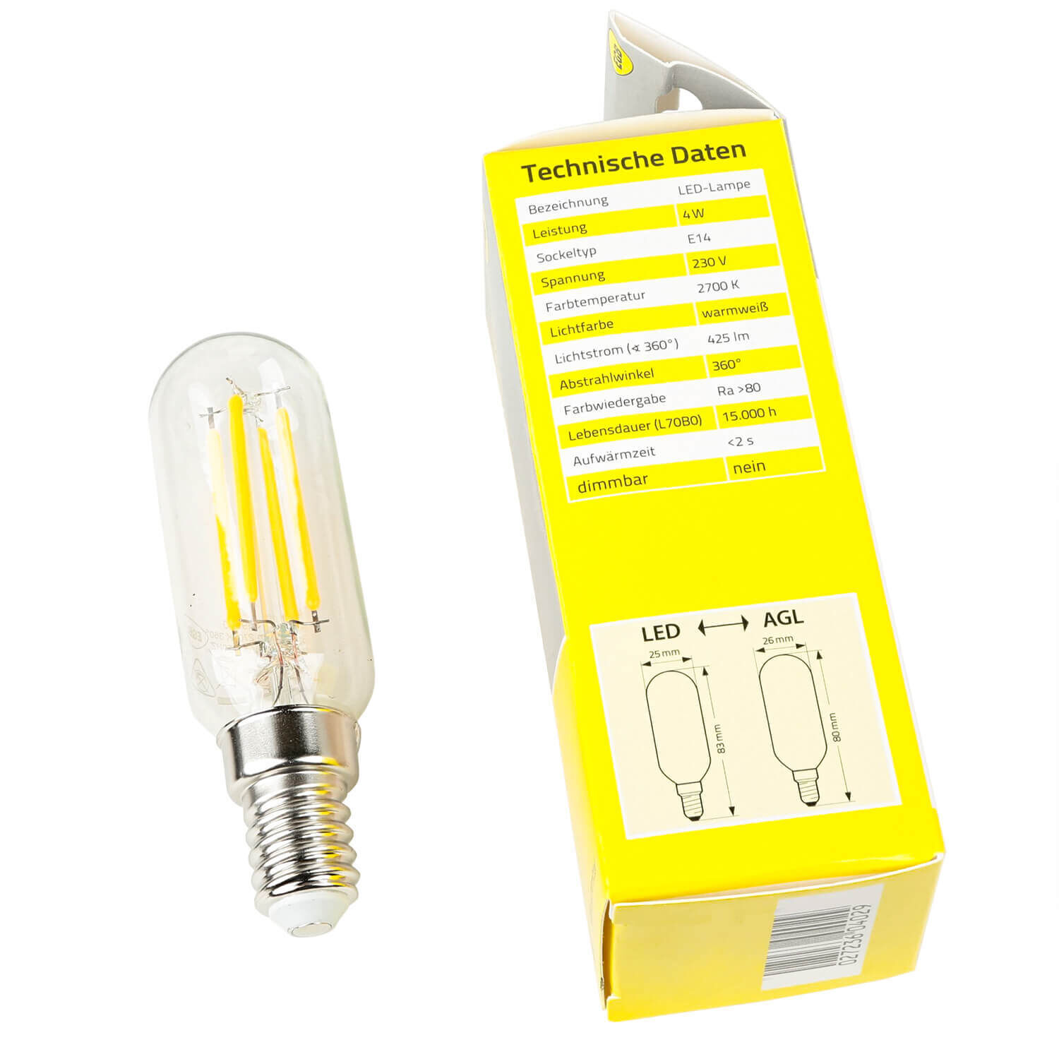 Ampoule LED E14 filament Edison 2700 K blanc chaud - LM108